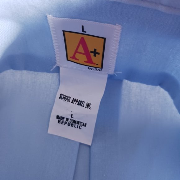 Railroad Short Sleeve Shirt Keolis Commuter Rail Mens Blue Poplin NWT L Large - Picture 5 of 6